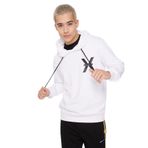 John Richmond Fermuarlı Yaka Beyaz Erkek Sweatshirt, Beyaz, M