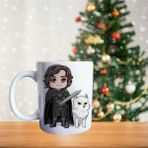 John Snow Game Of Thrones Porselen Kupa 427 Beyaz GHSTBSTRKP0512