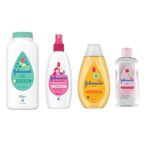 Johnson's Baby Bebek Banyo Bakım Pudra Yağ Şampuan Sprey 4lü Set