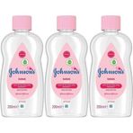 Johnson'S Johnsons Baby Bebek Yağı 200Ml Nemlendirici (Pembe) (3 Lü Set)