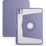 Joie Creatif iPad Pro 11 2025 M5 Kılıf Zore Termik Kalem Bölmeli Dönebilen Standlı Kılıf - Lavendery Gray - Lavanta - Gri