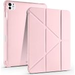 Joie Creatif iPad Pro 11 2025 M5 Kılıf Zore Tri Folding Kalem Bölmeli Standlı Kılıf - Rose Gold - Altın