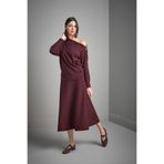 JOIN US Beli Lastikli Kloş Midi Triko Etek