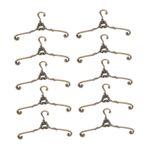 JOINPAYA 10 Parça mini bebek askı dollhouse mini elbise küçük kıyafet askısı yürümeye başlayan giysi rafı oyuncak bebek elbise askısı küçük elbise askısı minik giysi desteği alaşım