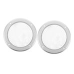 JOINPAYA 2 Adet Akustik Dekoratif Yüzük Subwoofer Kapağı Metal ızgara Hoparlör Koruyucu Kapak Boynuz Örgü Koruyucusu Hoparlör Daire ızgarası Subwoofer ızgara Gümüş Plastik Halka + Demir Ağı