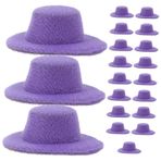 JOINPAYA 20 Adet Mini Şapka Bebek Zanaat Şapka El Sanatları Için Küçük Şapkalar Minyatür Şapkalar Çocuk Oyuncakları Mini Resmi Melon Şapkalar Minik Zanaat Şapkası Mini Yap Bez Mor,purple