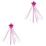 jojofuny 2 Adet Sihirli Değnek Prenses Kostüm Değnek Melek Peri Sopa Düğün El Değnek Payet Yıldız Değnek Süslü Elbise Yıldız Değnek Peri Püskül Sopa Çocuk Pentagram Polyester Makyaj Yapmak