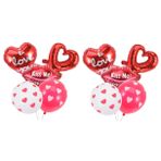 jojofuny 2 Takım Balon Kıyafeti Nişan Dekorasyonu Sevgililer Günü Dekorasyonu Kalp Balon Romantik Gece Için Aşk Balonları Kırmızı Kıyafet Seni Seviyorum Makyaj Yapmak Aliminyum Folyo