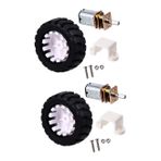 jojofuny 2 Takım Lastik Kiti Elektrik Mili Motorları Dc Motorlar Metal Motor Dc Motoru Redüktör Motoru Anne N20 Motorlu Mini Mikro Dişli Motor Düşük Gürültülü Motor Küçük Vites Kutusu Silgi