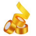 jojofuny 3 Rulo Ambalaj Kurdele Düğün Süslemeleri Için Geniş Şerit Parti Tedarik Beyaz Kurdele Bordo Dürüm Dekorasyon Süslü El Sanatları Mevcut Şerit Renkli Disko Mini Polyester Sarı