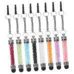 jojofuny 3 Set Kapasitif Stylus Kalem Dokunmatik Ekran El Yazısı Aracı Akrilik Yapay Elmas Mini Stylus Telefon Tablet Evrensel Yazma Kalemi Karışık Renkler 8 Adet * 3