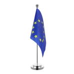 jojofuny Masa Koşucu Masa Bayrağı Tutucu Mini Ulusal Bayrak Mini Bayrak Standları Uluslararası Bayraklar Dekorasyon Çubuklardaki Küçük Bayraklar Avrupa Birliği Bayrağı Polyester