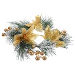 jojofuny Noel Mum Çelenk Adak Mumlukları Yılbaşı Mum Çelengi Çam Kozalakları Mum Halkaları Noel Merkezi Minyatür Süt Şişesi Çam Iğneleri Mum Çelenk Çelenkleri Pvc Kapı Asılı Yemek Masası