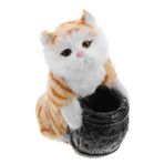 jojofuny Peluş Kedi Kalemlik Kedi Oyuncak Yaratıcı Kalem Tutucu Süsleme Masa Düzenleyiciler Ve Depolama Yavru Süsler Kalemlik Sevimli Sevimli Oyuncaklar Kalem Tutucu Peluş Turuncu