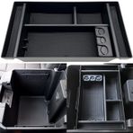 JOJOMARK Merkezi Konsol Düzenleyici Tepsi 2019-2022 GMC Sierra/Chevy Silverado 1500 Aksesuarları, 2020-2021 2022 2023 Silverado/Sierra 2500 HD/3500 HD Tam Orta Konsol Modelleri Sadece (Siyah)