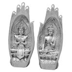 jojomis El Yapımı Buda Heykeli Heykel Ganesha Ev Dekoru Gümüş 8x5x21cm