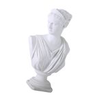 jojomis El Yapımı Diana Baş Heykeli Göğüs Reçine Yunan Mitolojisi İskandinav Sanat Dekor Heykel, Beyaz, 16.5x11.5x30cm