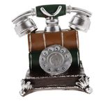 jojomis Rustik Reçine Telefon Figürü Kumbara Kumbara Para Kutusu El Sanatları Sarı 19x16x14cm