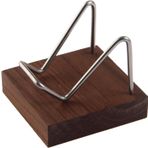 Jojomis Sitrin, Ceviz ve Paslanmaz Çelik Teşhir Standı Mineral Kayalar, Kristaller, Fosiller ve Koleksiyonlar için Değerli Taş Tutucu, Benzersiz Kol Tasarımı, 6.5x6.5x6cm