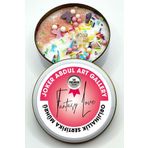 JOKER ABDUL Dekoratif Hediyelik Fransız Vanilyası Kokulu Metal Teneke Kutu Soya Wax Mum - 100 gram