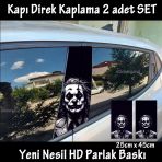 Joker Oto Kapı Sticker 2Li Sağ Sol Kapı Direk İçin Folyo Kaplama - Tuning Modifiye Görünüm