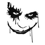 Joker Yüzü Maske Oto Sticker 20 Cm