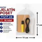 Jokey Ambalaj 11X17cm Berrak, Dayanıklı Bantsız Jelatin E-Ticaret, Aksesuar Saklama Poşeti (50 Adet)