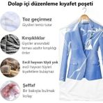 Jokey Ambalaj Gardırop Içi Askılık Yuvalı 55X75CM Kuru Temizleme - Dolap Içi Şeffaf Saklama Naylonu (10ADET)