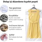 Jokey Ambalaj Gardırop Içi Askılık Yuvalı 60X160CM Kuru Temizleme - Dolap Içi Şeffaf Saklama Naylonu (10ADET)