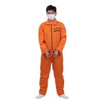 JOKFEICE Halloween-Kostüm orange Prisoner Kostüm für Frauen Männer Teen, Halloween Party Supplies, Hemd und Hose inklusive (Größe M)