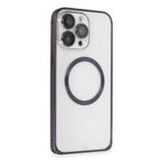 Joko İphone 14 Pro Kılıf Metal Bumper Magneticsafe Kapak - Derin Mor