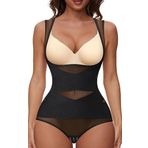 Joligiao Shapewear Kadın Karın Elbisesi Figür Şekillendirici Şekillendirici Vücut Şekillendirici Bel Şekillendirici Göğüs Alt Korse Şekillendirici Kanca İç Çamaşırı Siyah S