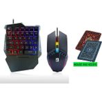 Jolita G506 Tek El Gaming Klavye Mouse Seti Rgb Işıklı Bilek Destekli Oyuncu Seti - Siyah
