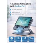 Jolita iPad Pro 11 3.nesil Uyumlu Fanlı Tablet ve Laptop Standı - Gümüş - Gri
