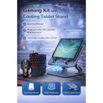 Jolita Nubia Red Magic Nova 11'' Uyumlu 3'ü 1 Arada Gaming Set Klavye Mouse Soğutucu Stand - Siyah