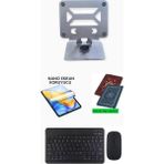 Jolita Samsung Galaxy Tab A 8'' SM-T290 Uyumlu Metal Stand Ekran Koruyucu Klavye Mouse Set - Siyah