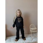 Jolly Kids Kız Çocuk Kiraz Leopar Desenli Sweatshirtli Kışlık Takım - Siyah - 5 - 6 Yaş