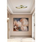 Jolly Modern Tasarım Eskitme Renk Salon - Mutfak - Hol Beyaz LED 2 Li Avize - Metal