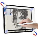 JOLOJO iPad Pro 12,9 inç (5./4./3. Nesil) ile Uyumlu Manyetik Ekran Koruyucu, Çıkarılabilir Yansıma Önleyici, Tutkalsız, Mat, Yıkanabilir, Kağıt Hissi Mat Film, Çizim, Yazma, Kılıf Dostu