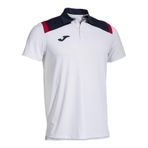 Joma Toledo erkek polo yaka tişört, beyaz/marineblau, M