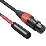 JOMLEY Mini XLR Erkek XLR Kadın Mikrofon Ses Kablosu Blackmagic Pocket 4K Kamera Video Yardımı 4K - 1ft