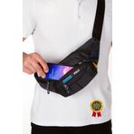 jön Unisex Siyah Su Geçirmez Usb Ve Kulaklık Girişli Bel Ve Omuz Çanta Freebag
