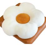 Jonasenswj 50CM Tavşan Kürk Çiçek Yastık Peluş Oyuncak (Yurt Dışından) - Beyaz - Gümüş