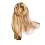 Jonesangle 200X70CM Altın ve Gümüş İpek Yün Karışımı Eşarp, İnce Eşarp, Düz Renk Uzun Eşarp, Çok Yönlü Yaz Klima Şal, Dört Mevsim Eşarp Kadınlar, Kızlar ve Anneler İçin Uygun, pinguin gri, 200X70CM