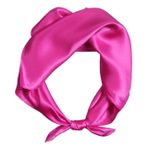 Jonesangle Malong Pembe Kırmızı İpek Küçük Kadın Şal