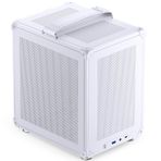 JONSBO C6-ITX Beyaz Mini ITX Saplı Mesh PC Kasası, Basit Kompakt Masaüstü ITX Kasası, SP MB ITX/Mini-DTX, ATX Power Bite (L140mm Maks.), 170mm Kule Soğutucu, Aletsiz Açık SFF Kasası, Beyaz