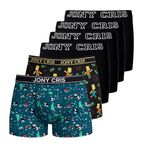 JONY CRIS Erkek Boxer 6'lı-Paket Pamuklu Erkek İç Giyim (1, L)