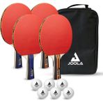 Joola Family Advanced Masa Tenisi 4 Raket + 6 Top + Kılıf Set - Siyah