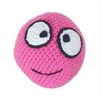 Jooys Amigurumi Pembe 7 cm Emoji Örgü Top Kedi Oyuncağı
