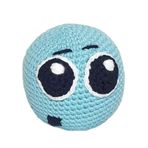Jooys Amigurumi Turkuaz 7 cm Emoji Örgü Top Kedi Oyuncağı